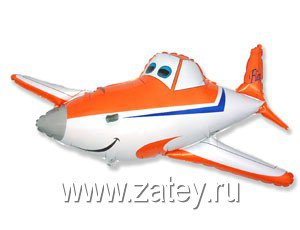 Шар фигура Самолет оранжевый 1207-1634