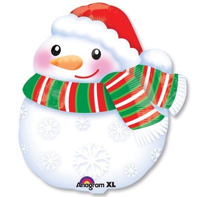 Шар фигура Снеговик в шарфе 1207-2045