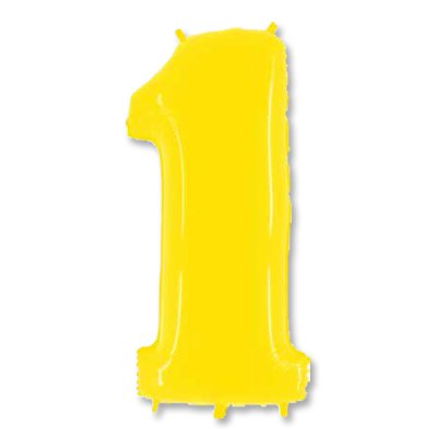 Шар цифра 1 Яркий Желтый, Грабо 1207-2111